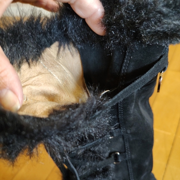 Michael Kors Navy Winter Boots with Wedge Heel and Lacing - Picture 13 of 13